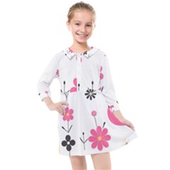 Kids  Quarter Sleeve Shirt Dress 