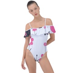 Frill Detail One Piece Swimsuit 