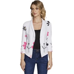 Women s Casual 3/4 Sleeve Spring Jacket 