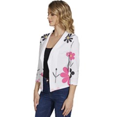 Women s Casual 3/4 Sleeve Spring Jacket 