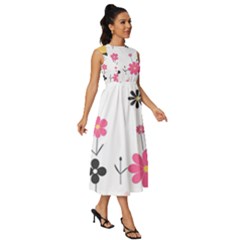 Sleeveless Round Neck Midi Dress 