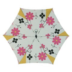 Minimalist Pattern With Simple Lines,flower And Shapes, Creating A Clean And Modern Automatic Folding Umbrella with Case (Small) from ArtsNow.com