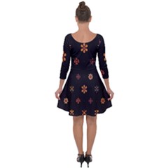 Quarter Sleeve Skater Dress 