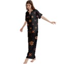 Short Sleeve Long Pants Satin Pajamas Set 