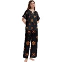 Short Sleeve Long Pants Satin Pajamas Set 