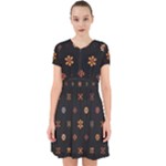 Minimalist Pattern With Simple Lines,flower And Shapes, Creating A Clean And Modern Adorable in Chiffon Dress