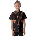 Minimalist Pattern With Simple Lines,flower And Shapes, Creating A Clean And Modern Kids  Short Sleeve Shirt