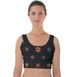 Minimalist Pattern With Simple Lines,flower And Shapes, Creating A Clean And Modern Velvet Crop Top