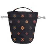 Minimalist Pattern With Simple Lines,flower And Shapes, Creating A Clean And Modern Drawstring Bucket Bag