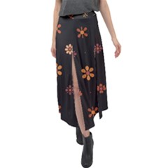 Velour Split Maxi Skirt 