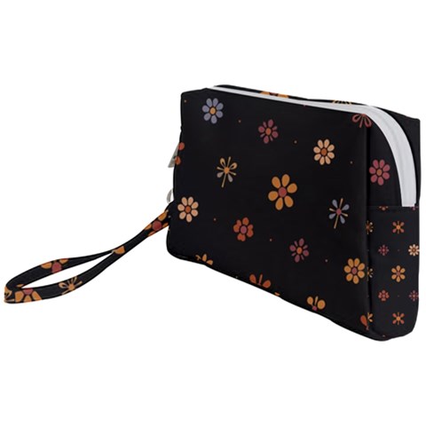 Minimalist Pattern With Simple Lines,flower And Shapes, Creating A Clean And Modern Wristlet Pouch Bag (Small) from ArtsNow.com