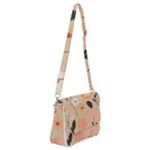 Minimalist Pattern With Simple Lines,flower And Shapes, Creating A Clean And Modern Shoulder Bag with Back Zipper