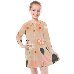 Kids  Quarter Sleeve Shirt Dress 