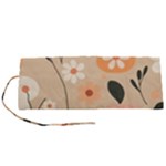 Minimalist Pattern With Simple Lines,flower And Shapes, Creating A Clean And Modern Roll Up Canvas Pencil Holder (S)