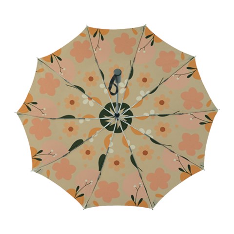 Minimalist Pattern With Simple Lines,flower And Shapes, Creating A Clean And Modern Automatic Folding Umbrella with Case (Large) from ArtsNow.com