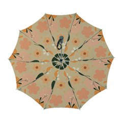 Minimalist Pattern With Simple Lines,flower And Shapes, Creating A Clean And Modern Automatic Folding Umbrella with Case (Large) from ArtsNow.com