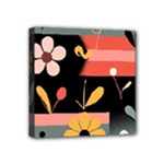  Minimalist Pattern With Simple Lines,flower And Shapes, Creating A Clean And Modern Mini Canvas 4  x 4  (Stretched)