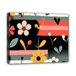  Minimalist Pattern With Simple Lines,flower And Shapes, Creating A Clean And Modern Canvas 10  x 8  (Stretched)