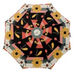  Minimalist Pattern With Simple Lines,flower And Shapes, Creating A Clean And Modern Straight Umbrellas