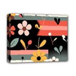  Minimalist Pattern With Simple Lines,flower And Shapes, Creating A Clean And Modern Deluxe Canvas 14  x 11  (Stretched)