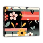  Minimalist Pattern With Simple Lines,flower And Shapes, Creating A Clean And Modern Deluxe Canvas 20  x 16  (Stretched)