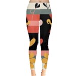  Minimalist Pattern With Simple Lines,flower And Shapes, Creating A Clean And Modern Everyday Leggings 