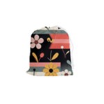  Minimalist Pattern With Simple Lines,flower And Shapes, Creating A Clean And Modern Drawstring Pouch (Small)