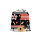  Minimalist Pattern With Simple Lines,flower And Shapes, Creating A Clean And Modern Drawstring Pouch (Medium)