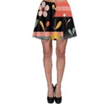  Minimalist Pattern With Simple Lines,flower And Shapes, Creating A Clean And Modern Skater Skirt