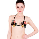  Minimalist Pattern With Simple Lines,flower And Shapes, Creating A Clean And Modern Classic Bikini Top