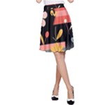  Minimalist Pattern With Simple Lines,flower And Shapes, Creating A Clean And Modern A-Line Skirt