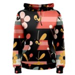  Minimalist Pattern With Simple Lines,flower And Shapes, Creating A Clean And Modern Women s Pullover Hoodie