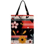  Minimalist Pattern With Simple Lines,flower And Shapes, Creating A Clean And Modern Zipper Classic Tote Bag