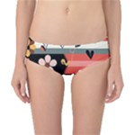  Minimalist Pattern With Simple Lines,flower And Shapes, Creating A Clean And Modern Classic Bikini Bottoms