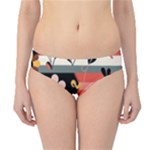  Minimalist Pattern With Simple Lines,flower And Shapes, Creating A Clean And Modern Hipster Bikini Bottoms