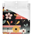  Minimalist Pattern With Simple Lines,flower And Shapes, Creating A Clean And Modern Duvet Cover (Queen Size)