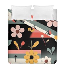 Minimalist Pattern With Simple Lines,flower And Shapes, Creating A Clean And Modern Duvet Cover Double Side (Full/ Double Size) from ArtsNow.com