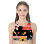  Minimalist Pattern With Simple Lines,flower And Shapes, Creating A Clean And Modern Tank Bikini Top