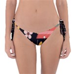  Minimalist Pattern With Simple Lines,flower And Shapes, Creating A Clean And Modern Reversible Bikini Bottoms