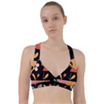  Minimalist Pattern With Simple Lines,flower And Shapes, Creating A Clean And Modern Sweetheart Sports Bra