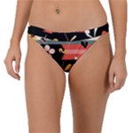  Minimalist Pattern With Simple Lines,flower And Shapes, Creating A Clean And Modern Band Bikini Bottoms