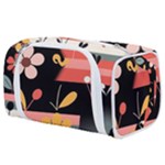  Minimalist Pattern With Simple Lines,flower And Shapes, Creating A Clean And Modern Toiletries Pouch