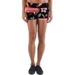  Minimalist Pattern With Simple Lines,flower And Shapes, Creating A Clean And Modern Yoga Shorts