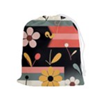  Minimalist Pattern With Simple Lines,flower And Shapes, Creating A Clean And Modern Drawstring Pouch (XL)