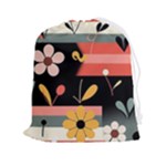  Minimalist Pattern With Simple Lines,flower And Shapes, Creating A Clean And Modern Drawstring Pouch (2XL)