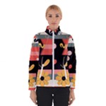  Minimalist Pattern With Simple Lines,flower And Shapes, Creating A Clean And Modern Women s Bomber Jacket