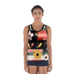  Minimalist Pattern With Simple Lines,flower And Shapes, Creating A Clean And Modern Sport Tank Top 