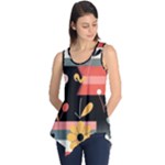  Minimalist Pattern With Simple Lines,flower And Shapes, Creating A Clean And Modern Sleeveless Tunic