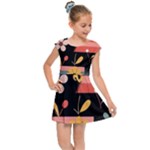  Minimalist Pattern With Simple Lines,flower And Shapes, Creating A Clean And Modern Kids  Cap Sleeve Dress