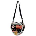  Minimalist Pattern With Simple Lines,flower And Shapes, Creating A Clean And Modern Heart Shoulder Bag